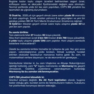 Istanbulda Toplu Ulasim Zammi U Logolu Metrolara ve Marmaraya Uygulanmayacak