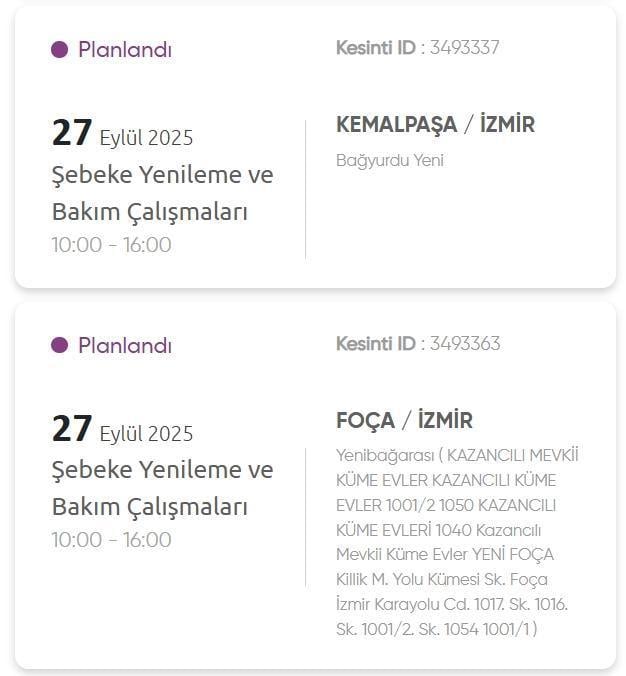 İzmir GEDİZ elektrik kesintisi! 27 Eylül İzmir'de elektrik kesintisi ne zaman bitecek, elektrikler ne zaman gelecek?