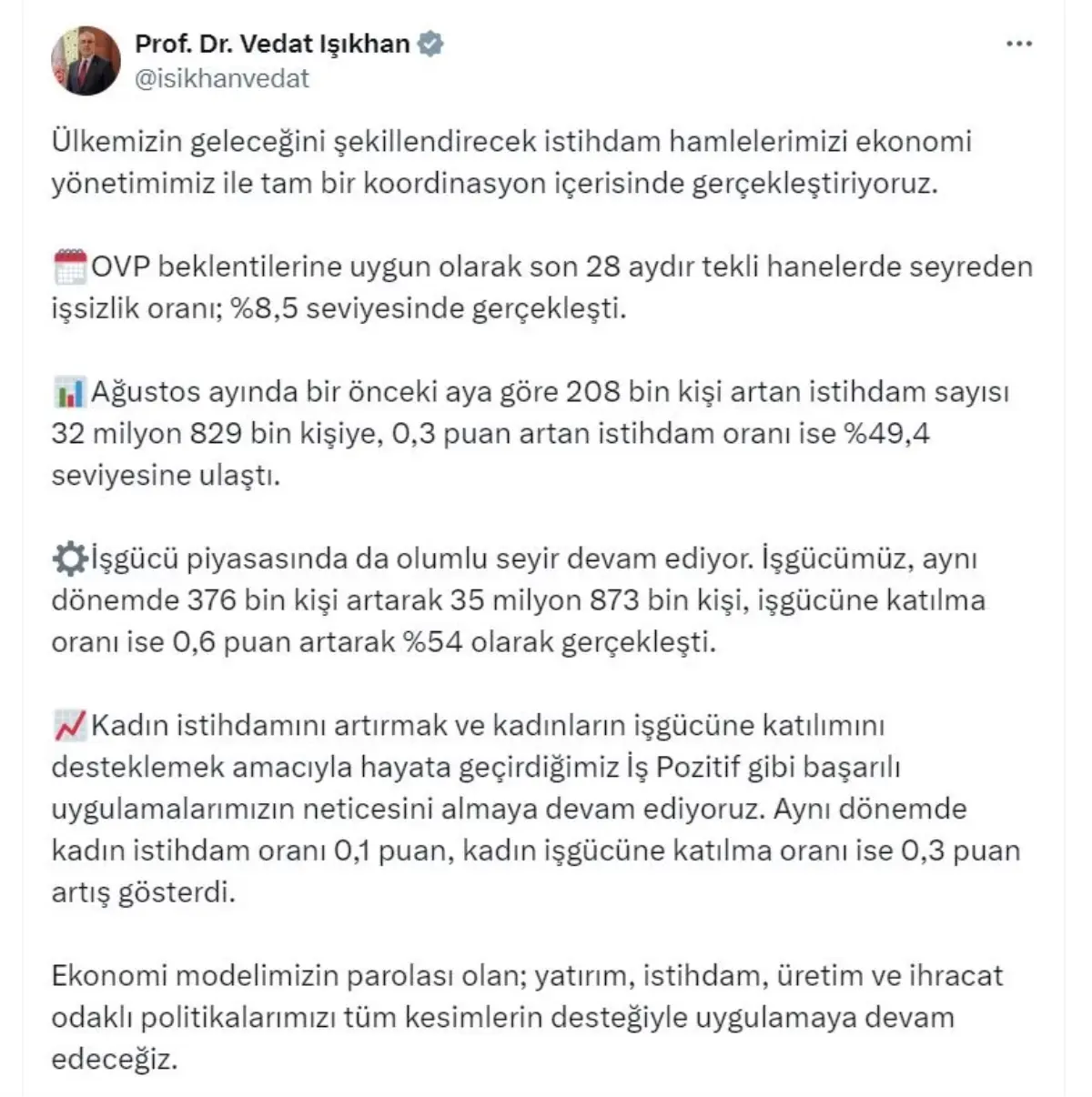 Kadin Istihdaminda Artis Agustos 2025 Verileri Aciklandi