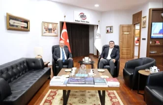 Kayserispor Baskani Nurettin Acikalin ATO Baskani Gursel Barani Ziyaret Etti