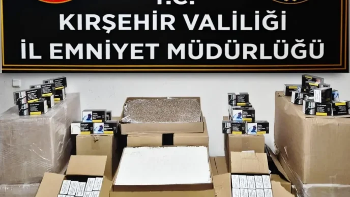 Kirsehirde Kacakcilik Operasyonu 144 Bin Tutun Doldurulmus Makaron Ele Gecirildi