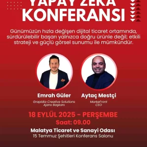 Malatyada E Ticaret ve Yapay Zeka Konferansi Duzenlenecek