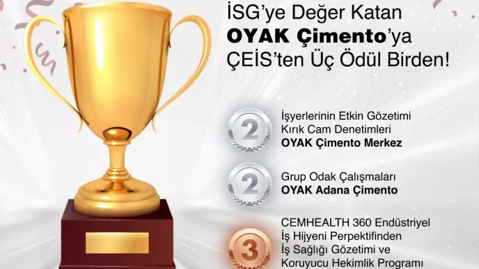 OYAK Cimento Is Sagligi ve Guvenligi Odullerinde Uc Kategoride Odul