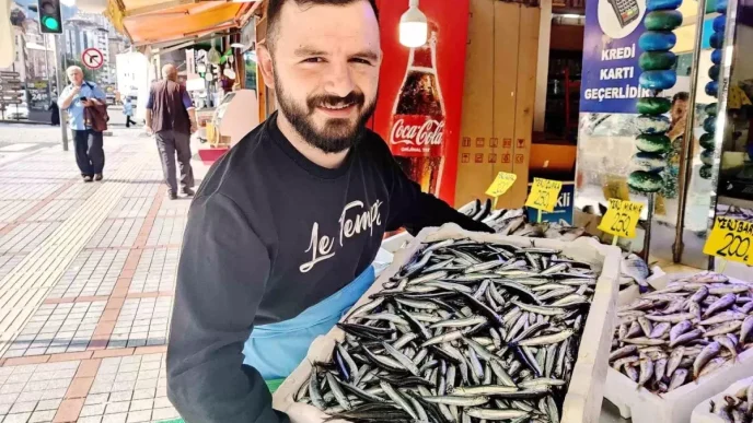 Rizede Yerli Hamsinin Kilosu 200 TL
