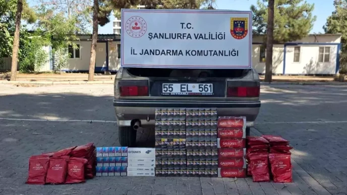 Sanliurfada Jandarma Kacak Tutun Operasyonu