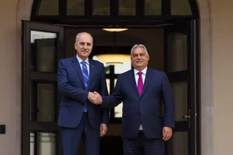 TBMM Baskani Numan Kurtulmus Macaristan Basbakani Viktor Orban ile Gorustu