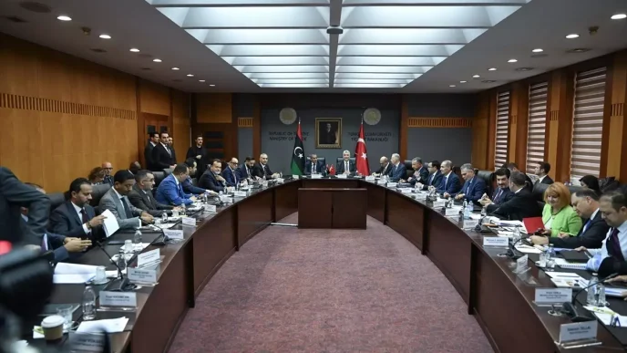 Ticaret Bakani Bolat Libya Ulastirma Bakani Sehubi ile gorustu Aciklamasi
