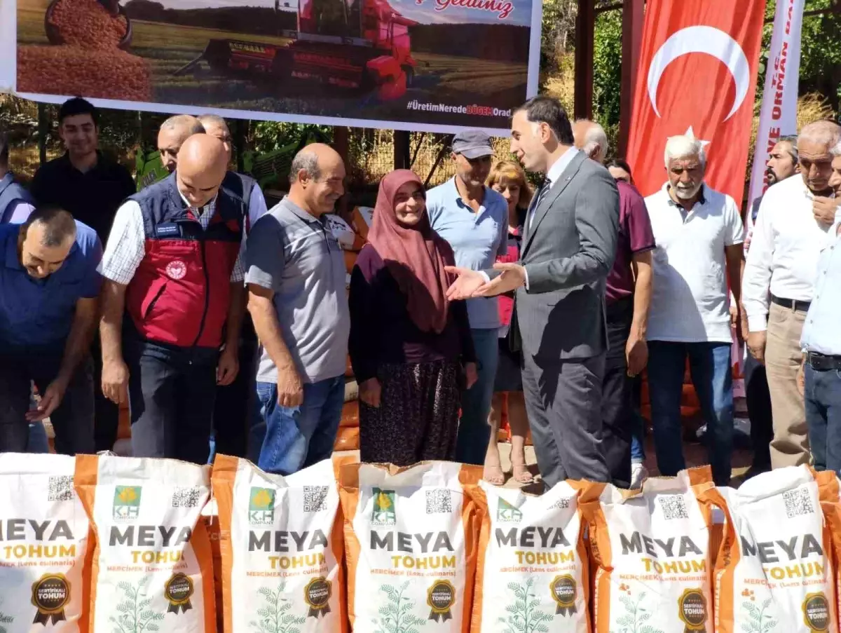 Tuncelide Ciftcilere Kirmizi Mercimek Tohumu Dagitildi