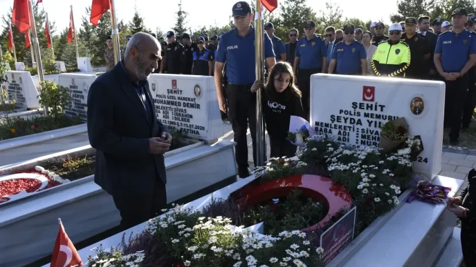 Umraniyede sehit polis memuru Seyda Yilmaz anildi