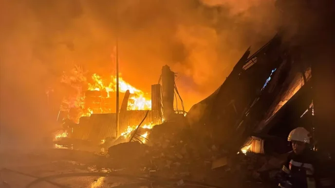 Usakta Tekstil Fabrikasi ve Deposunda Yangin