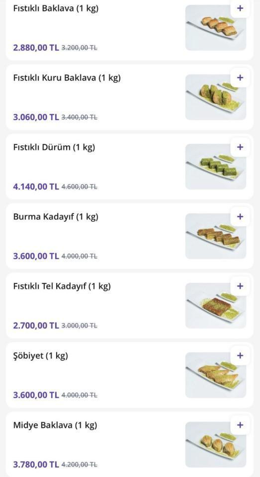 1 dilim baklavanın fiyatı, pes dedirtti