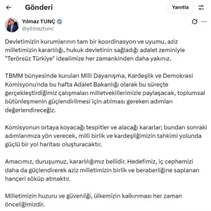 Adalet Bakani Tunc Terorun olmadigi Turkiye bolgesinde ve dunyada etkinligini