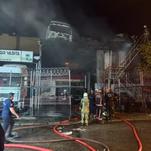 Ankarada Oto Tamirhanesinde Yangin Cikti