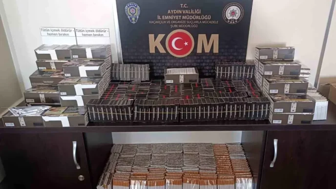 Aydinda Kacak Tutun ve Elektronik Sigara Operasyonu