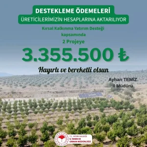 Aydinda Kirsal Kalkinma Icin 33 Milyon TL Destek