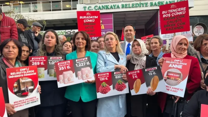 CHP Kadin Kollari Yoksullukla Mucadele Icin Eylem Duzenledi