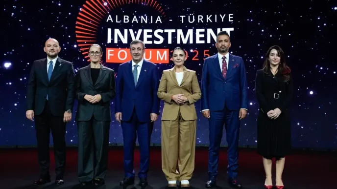 Cevdet Yilmaz Arnavutluk Turkiye Yatirim Forumuna Katildi
