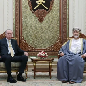 Cumhurbaskani Erdogan Umman Sultani Heysem bin Tarik ile gorustu