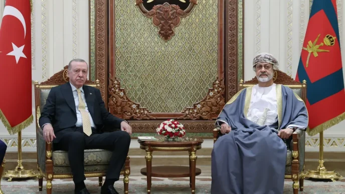 Cumhurbaskani Erdogan Umman Sultani Heysem bin Tarik ile gorustu