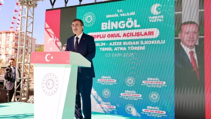 Cumhurbaskani Yardimcisi Cevdet Yilmaz Bingolde Camii ve Okul Acilislarina Katildi
