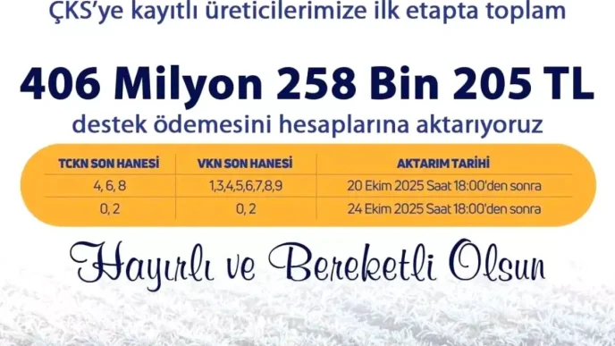 Denizlide Zirai Dondan Etkilenen Ureticilere 406 Milyon TL Destek