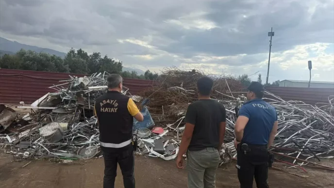 Dortyolda Hurdacilara Denetim 4 Ruhsatsiz Isletmeye Islem