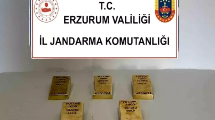 Erzurumda Kacak Altin Operasyonu 5 Kilogram Ele Gecirildi