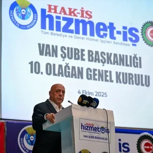 HAK IS Genel Baskani Arslan Vanda konustu Aciklamasi