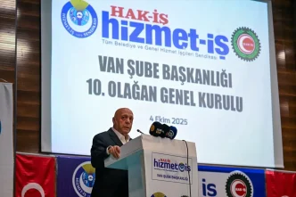 HAK IS Genel Baskani Arslan Vanda konustu Aciklamasi