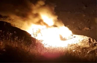 Hakkaride Park Halindeki Madenci Araci Alev Aldi