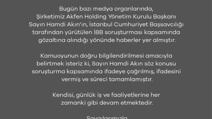 Hamdi Akin Gozaltina Alinmadi Surec Tamamlandi