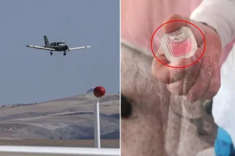 Havadan birakilan kuduz asilari ilceyi panige surukledi