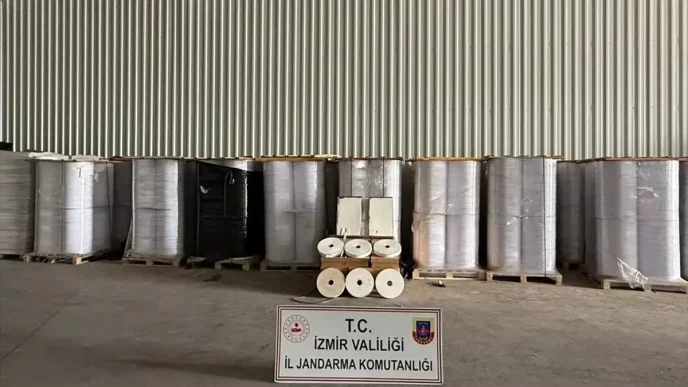 Izmirde Kacak Sigara Uretimine Baskin Milyonlarca Malzeme Ele Gecirildi