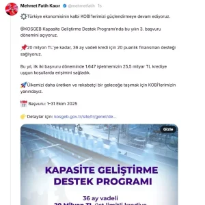 KOSGEB Kapasite Gelistirme Destek Programinin 3 Donemi Basladi