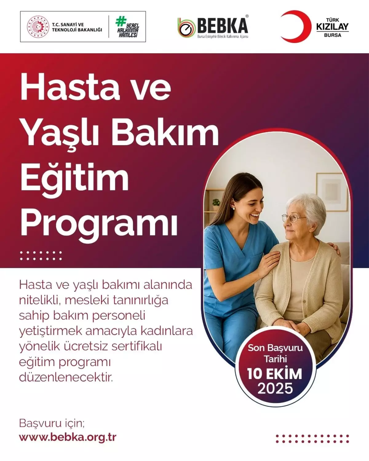 Kadinlarin Istihdamini Artiracak Hasta ve Yasli Bakim Egitimi Basvurulari Acildi