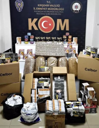 Kirsehirde Kacak Tutun Operasyonu Binlerce Makaron Ele Gecirildi