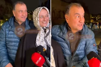 Murat Ulker esiyle yururken goruntulendi