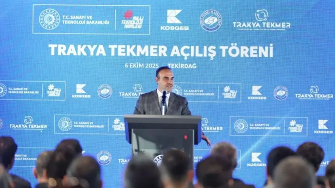 Sanayi ve Teknoloji Bakani Kacir Tekirdagda TEKMER acilisinda konustu Aciklamasi