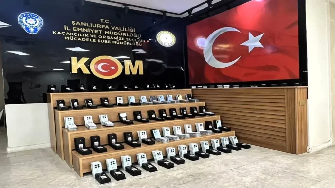 Sanliurfada 96 Milyon TL Degerinde Kacak Telefon Operasyonu