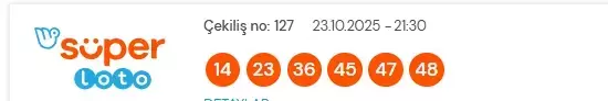 Süper Loto sonuçları açıklandı! 23 Ekim Perşembe Süper Loto kazanan numaralar neler? Süper Loto sonuçlarına ne zaman, nereden bakılır?