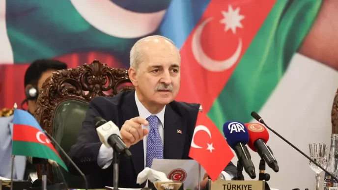 TBMM Baskani Kurtulmus Azerbaycan Pakistan ve Turkiye Uclu Parlamento Baskanlari