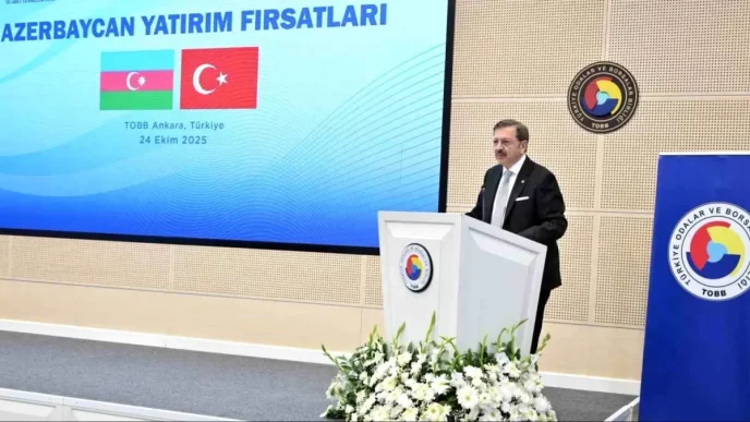 TOBB Baskani Hisarciklioglu Azerbaycan yaklasik 17 milyar dolarlik yatirim hacmiyle
