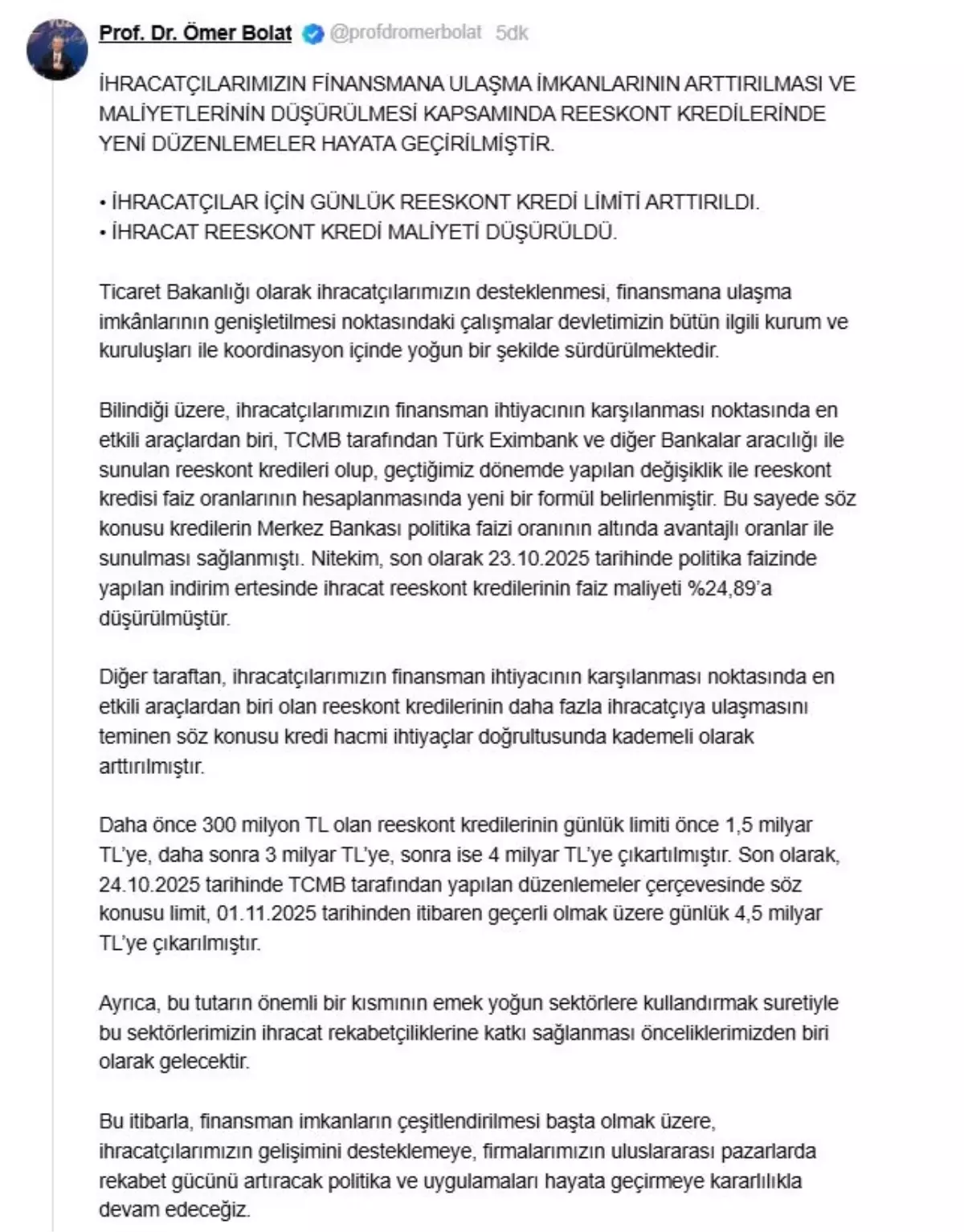 Ticaret Bakanı Bolat: İhracatçılar için Finansman İmkanları Genişletiliyor 3 Ticaret Bakani Bolat Ihracatcilar icin Finansman Imkanlari Genisletiliyor