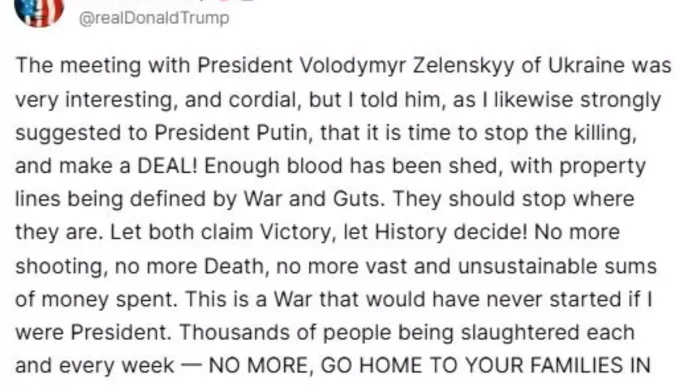Trump ve Zelenskiyden Savasta Baris Cagrisi