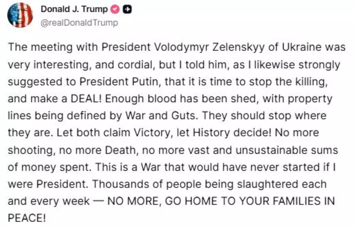Trump ve Zelenskiyden Savasta Baris Cagrisi
