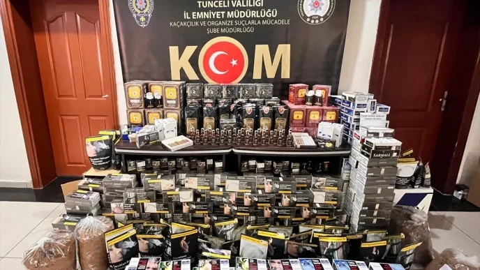 Tuncelide Kacak Tutun Operasyonu 5 Supheli Adli Isleme Tabii